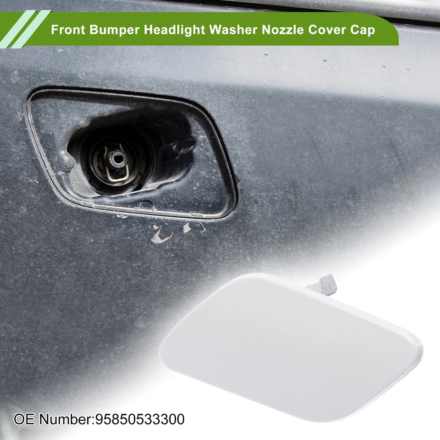 Left Washer Nozzle Cover Cap for Porsche Cayenne White