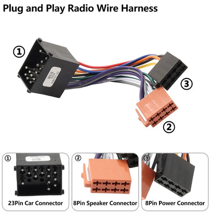 Car Radio Adapter Stereo Harness Cable for BMW E30 E36 E46 E34 E39 Z3 (1982-2006)