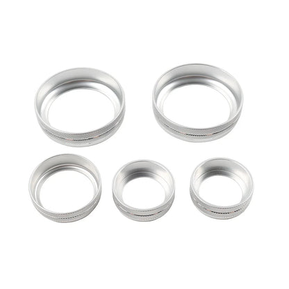 5 x Silver AC Headlight Radio Switch Knob Rings for Ford Maverick (2022-2023)
