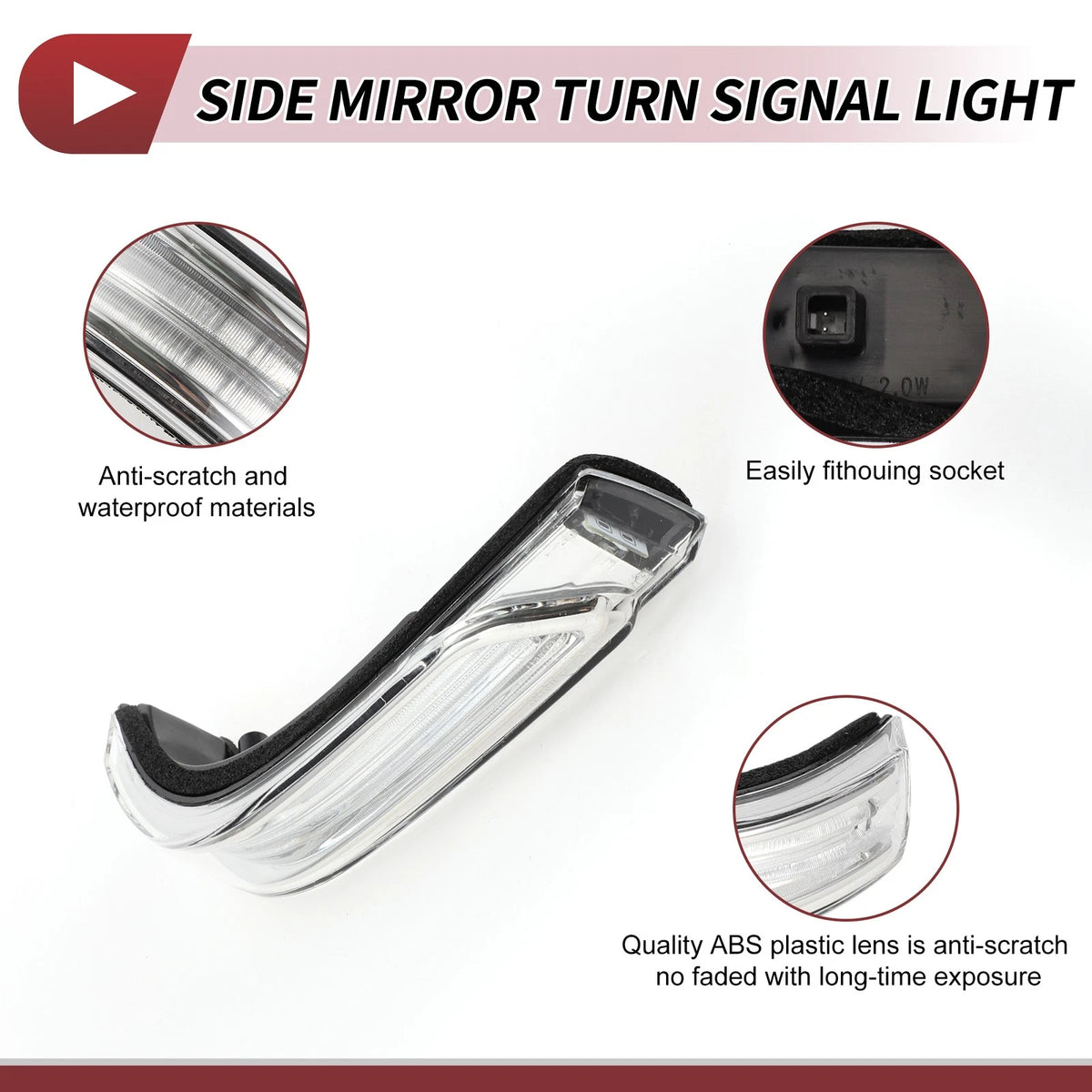 Car Mirror Turn Signal Light for Hyundai Azera 2009-2010 Right LED