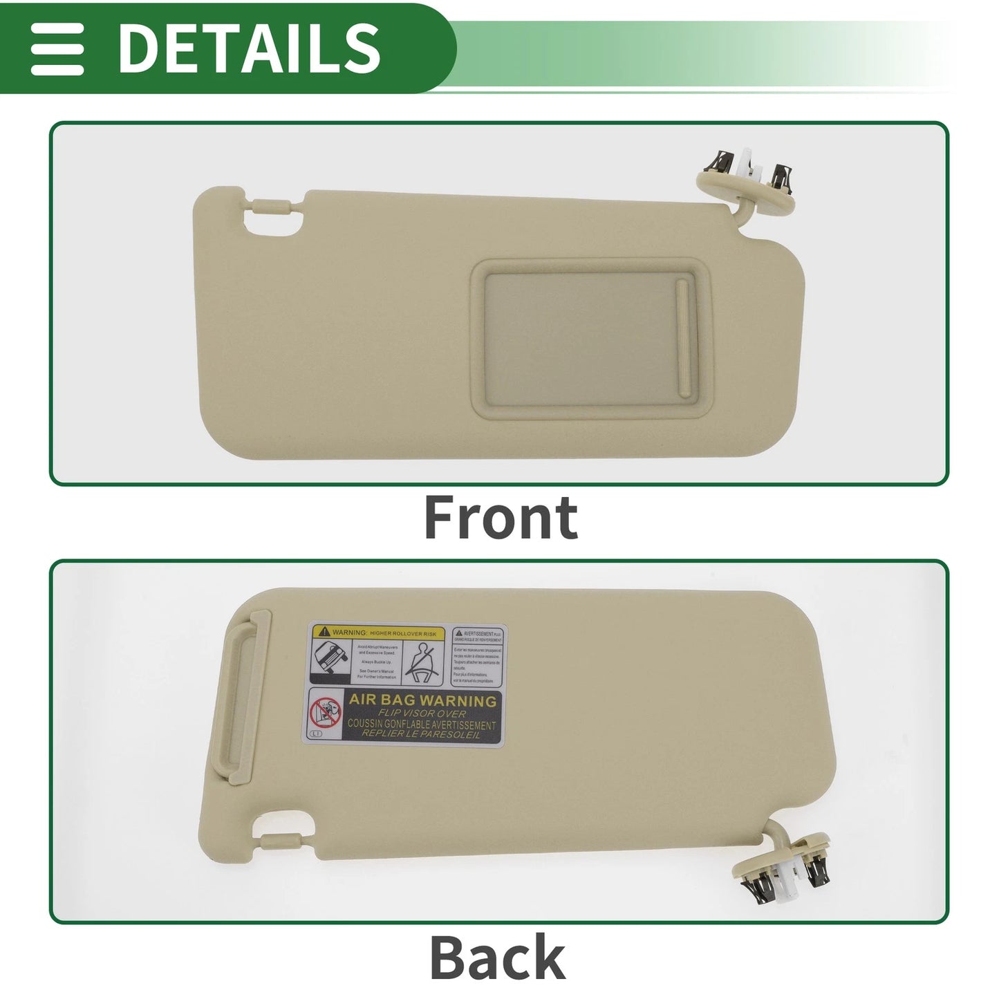 Sun Visor with Mirror for Toyota RAV4 (2006-2013)