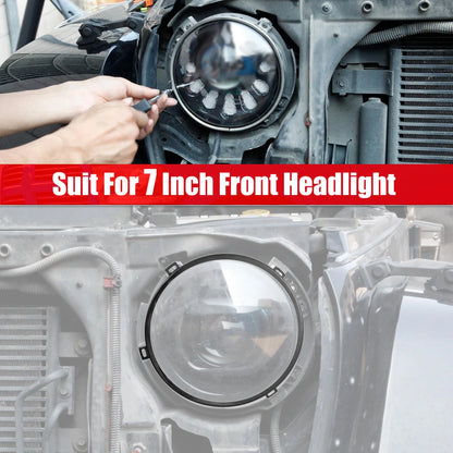 7" Round Headlight Mounting Bracket Rings for Jeep Wrangler JK (2007-2017)