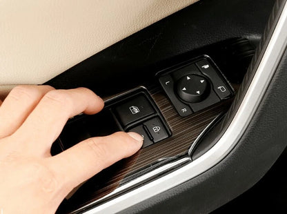 Window Lift Cover Trim for 2019-2023 Toyota RAV4 - Black Steel 4 x Pieces