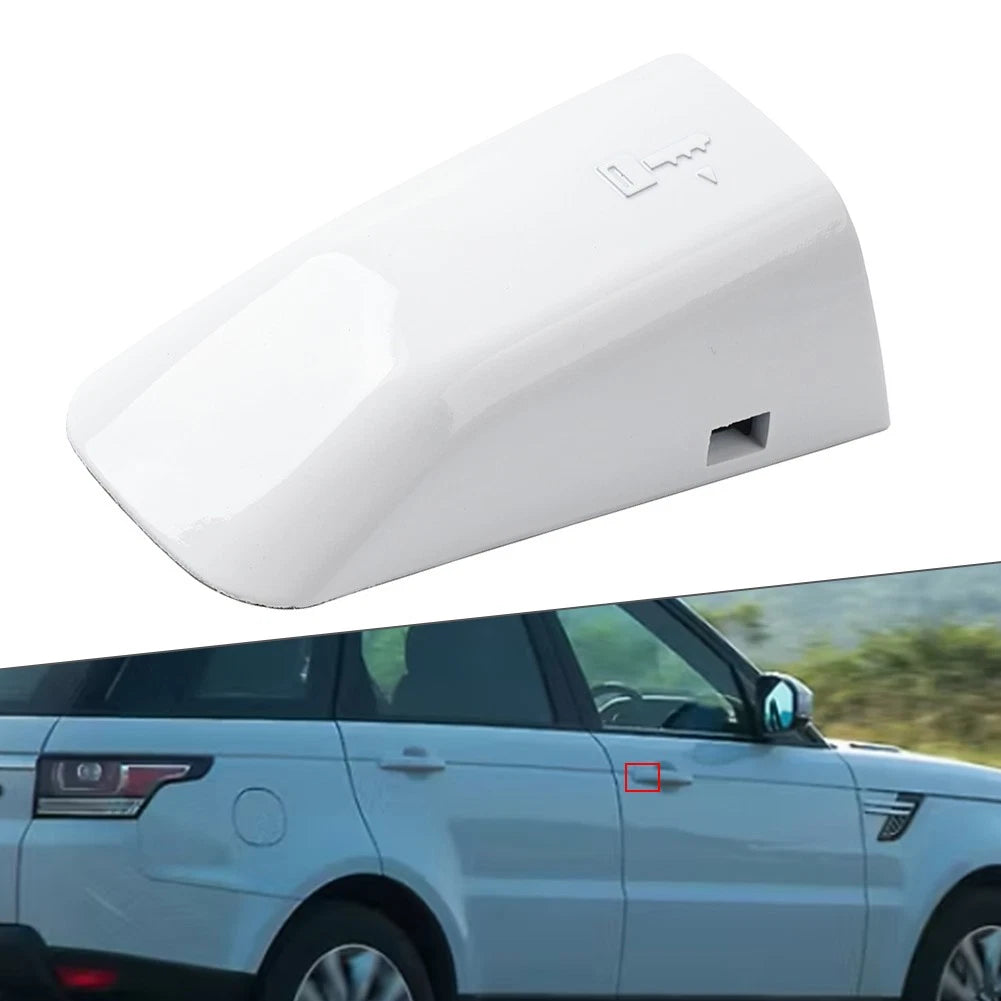 White Front Right Driver Door Handle Cap Cover for Land Rover Jaguar