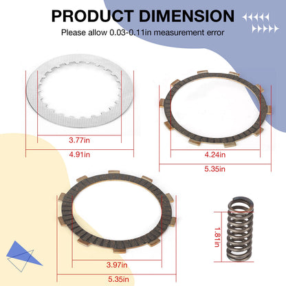 Clutch Friction Steel Plates for Honda VT750C2 / VT750CBS (2007–2024)