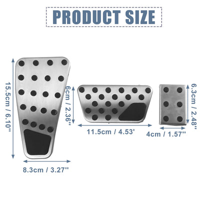 3 x Accelerator & Brake Pedal Covers for Dodge Ram (2011-2018)