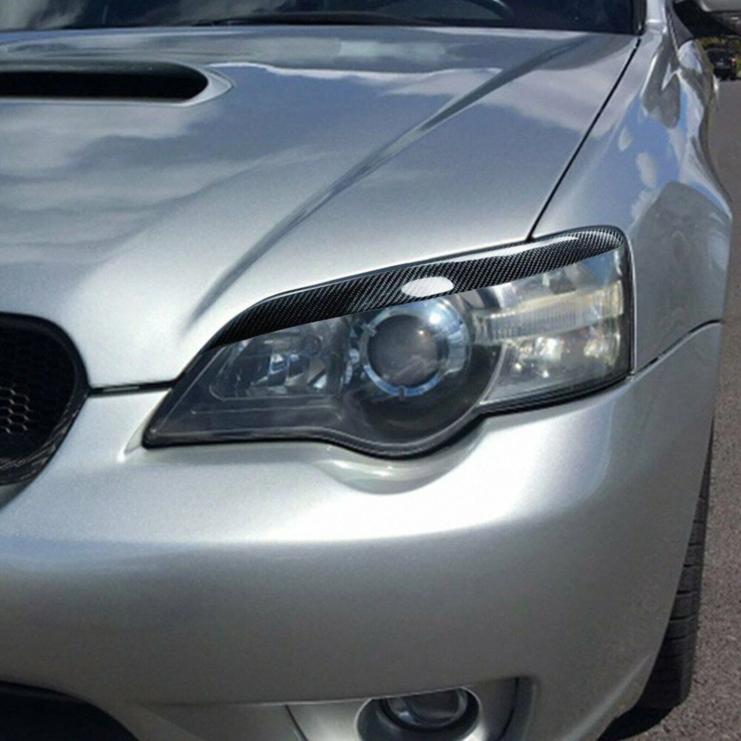 Fog Light Eyelid Trim for Subaru Legacy (2006-2008) Carbon Fiber
