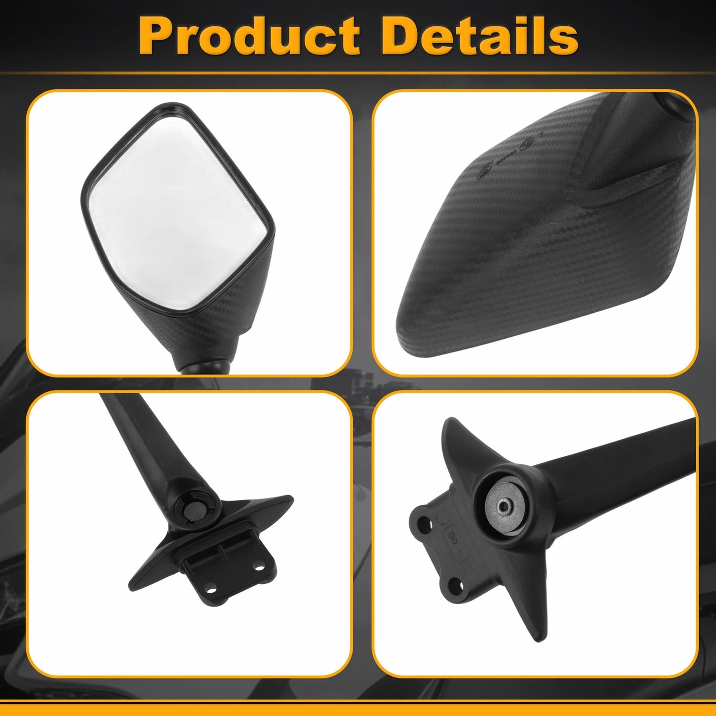 Rear View Mirrors Mount for YAMAHA TMAX530DX (17–18)