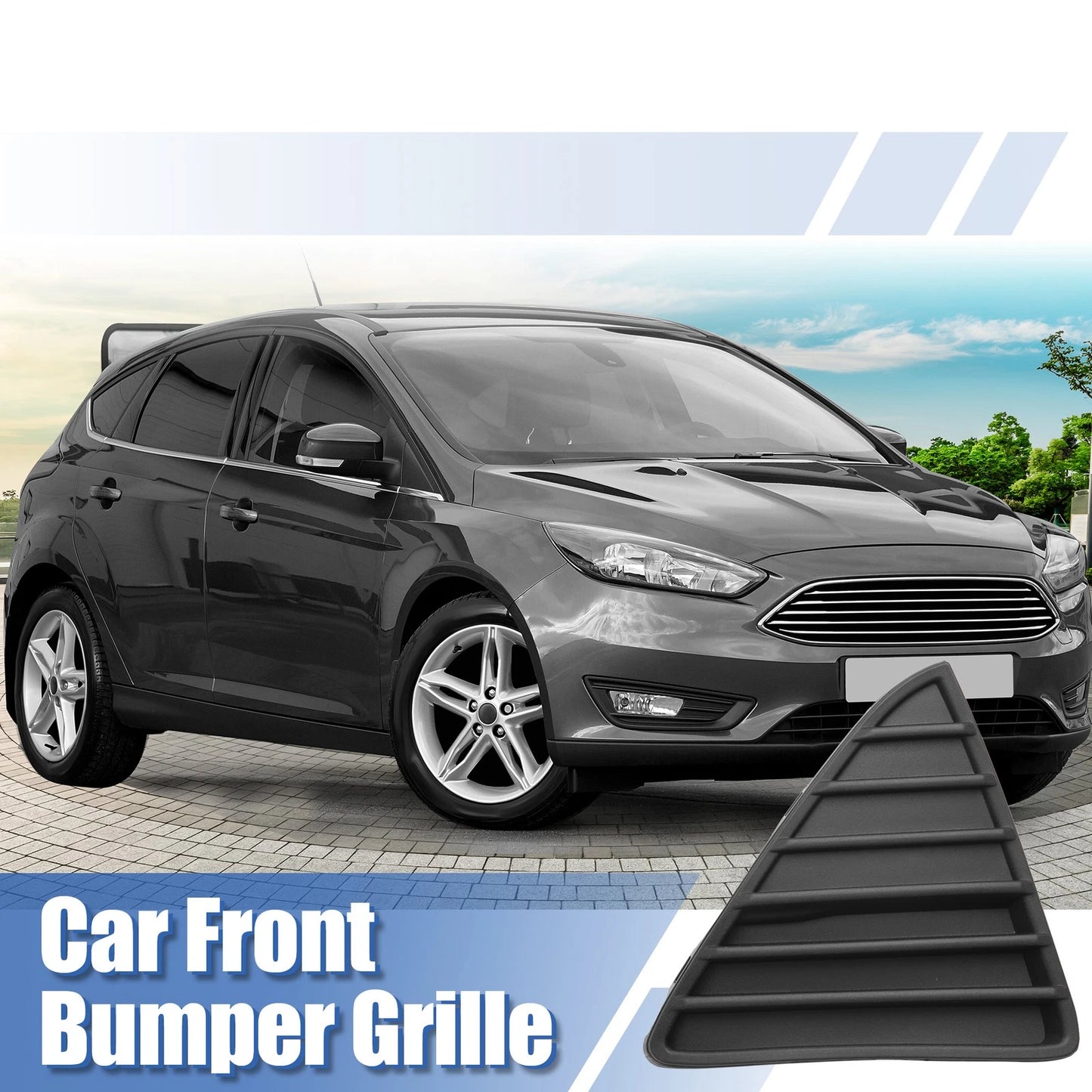 Front Right Passenger Side Fog Light Grille for Ford Focus (2012-2018)