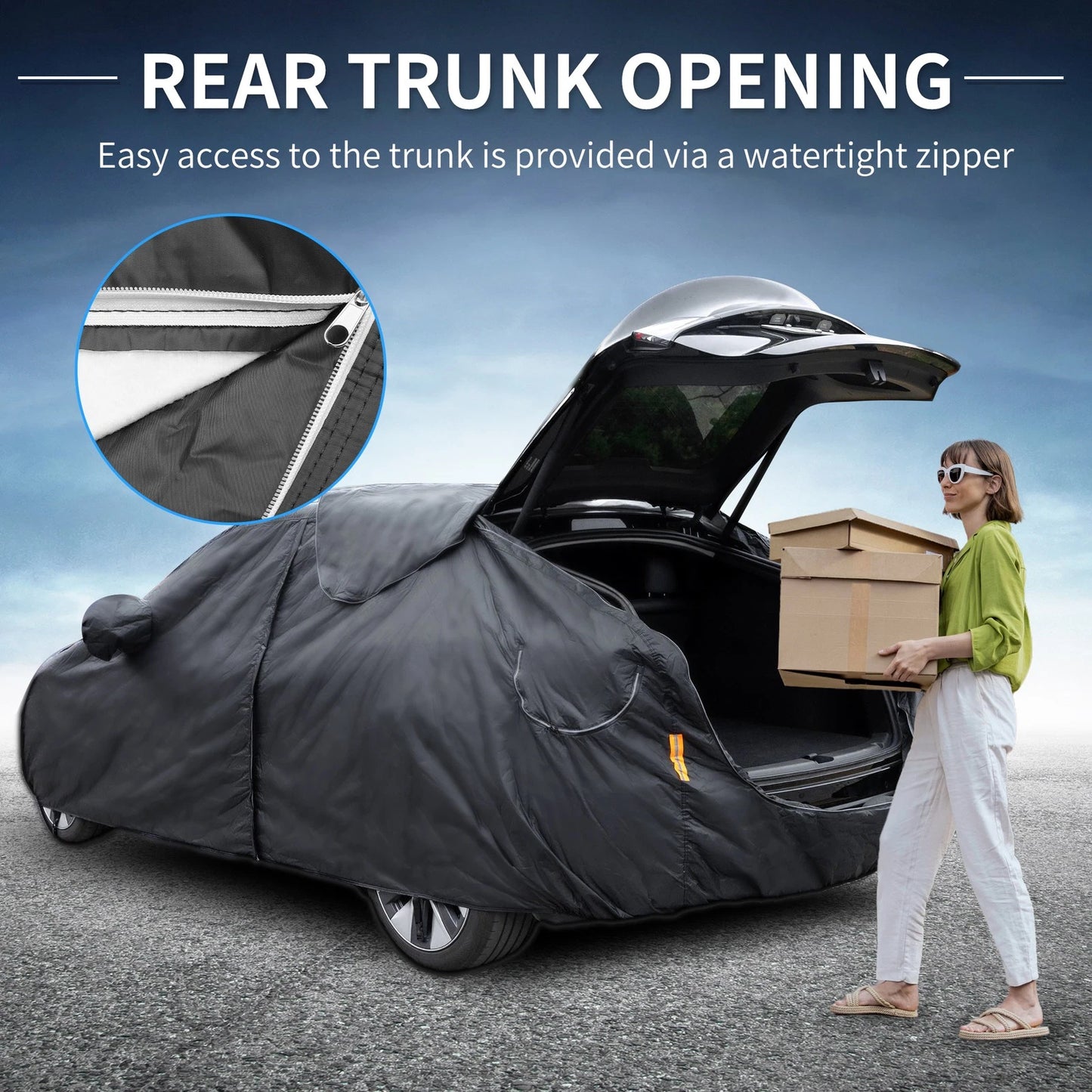 Waterproof 210T Polyester Car Cover for Tesla Model 3 (2017-2023)