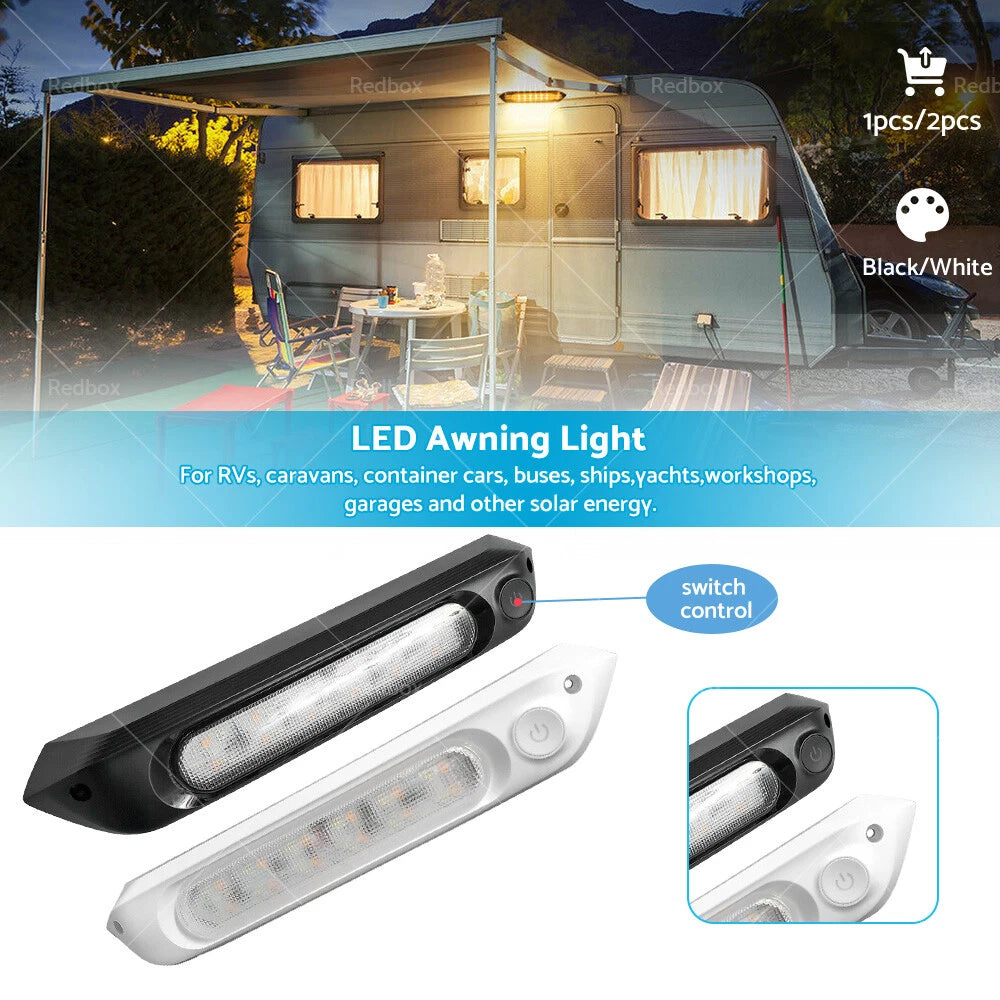 287mm Dual LED Bug Light 12V Awning Light Amber/White for Car