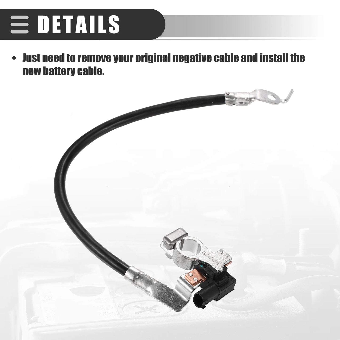 Negative Battery Cable Wire for Ford Escape Focus C-Max (2013-2019)