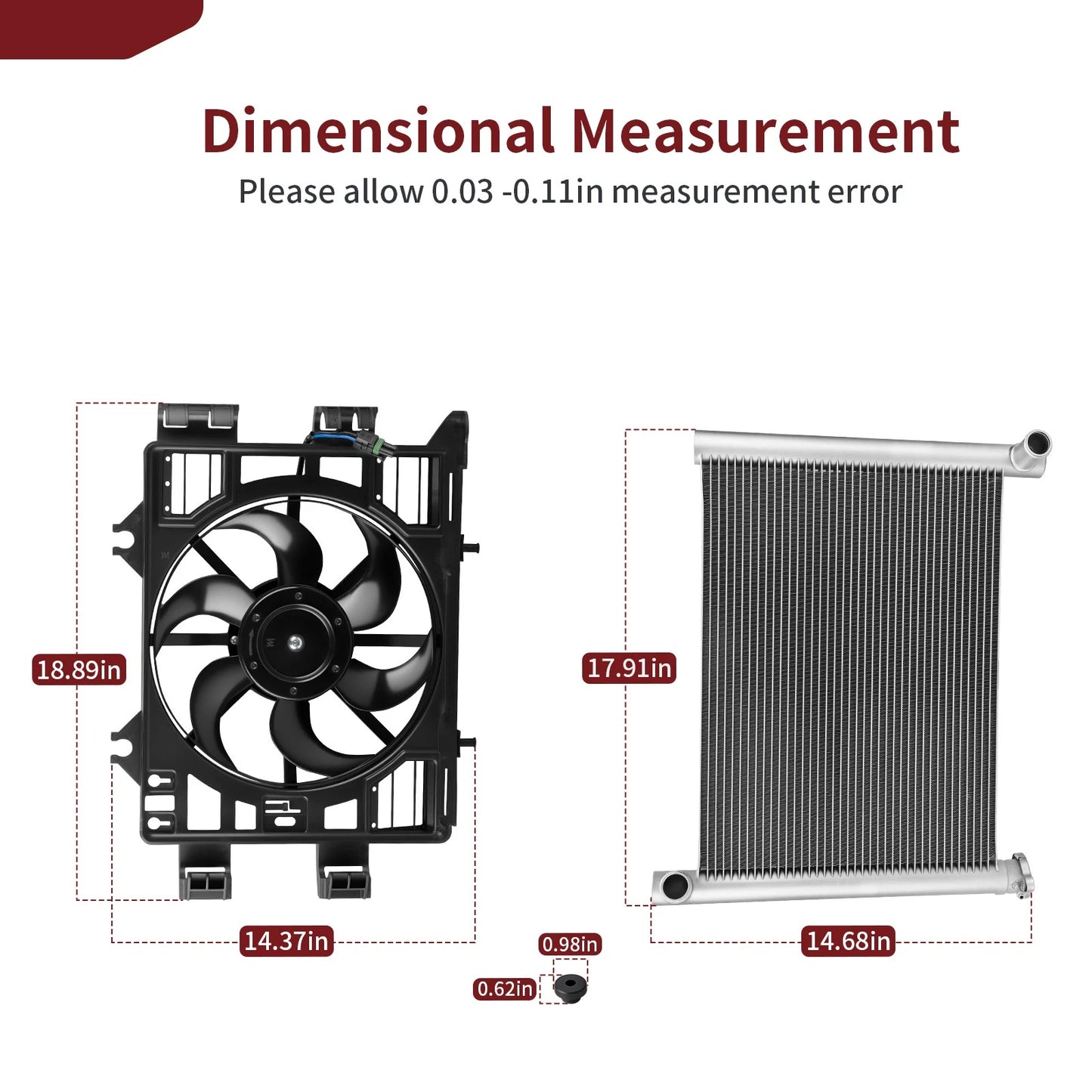 Radiator & Fan-Assembly for Polaris Sportsman 550 850 Scrambler 850(2009–2025)
