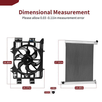 Radiator & Fan-Assembly for Polaris Sportsman 550 850 Scrambler 850(2009–2025)