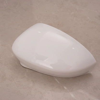 Clip-on White Left Side Wing Mirror Cover for Fiat 500 (2007-2022)