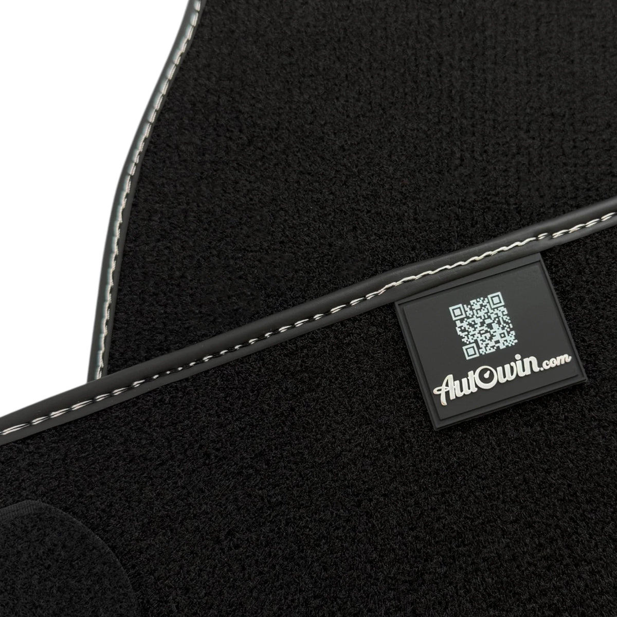 Black Floor Mats for Rolls Royce Spectre 2023-2024 2 x Gray Leather