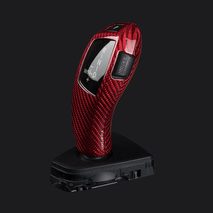 1x Red Carbon Fiber Gear Shift Knob Cover for BMW F20 F22 F30 F32 F10 X5 (2012-2019)