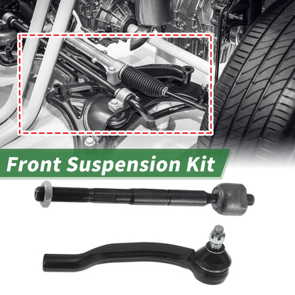 8pcs Front Suspension Kit Tie Rod Ends & Ball Joints for Toyota Sienna (2004-2010)