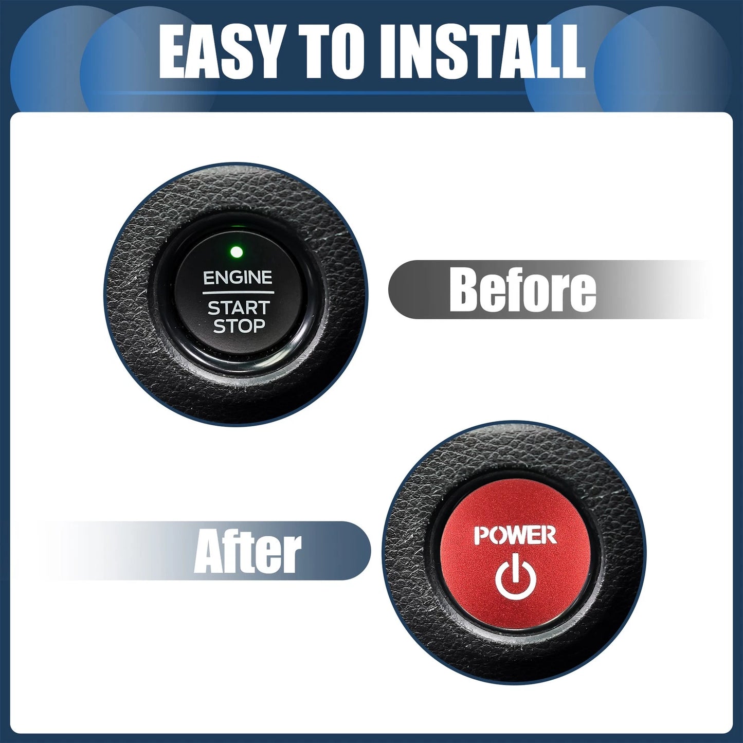 Engine Start Stop Button Cover for Honda Vezel RV Series (2014-2023)
