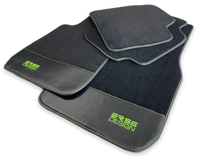 Floor Mats for BMW M3 F80 Carbon Fiber Leather (2012-2019)