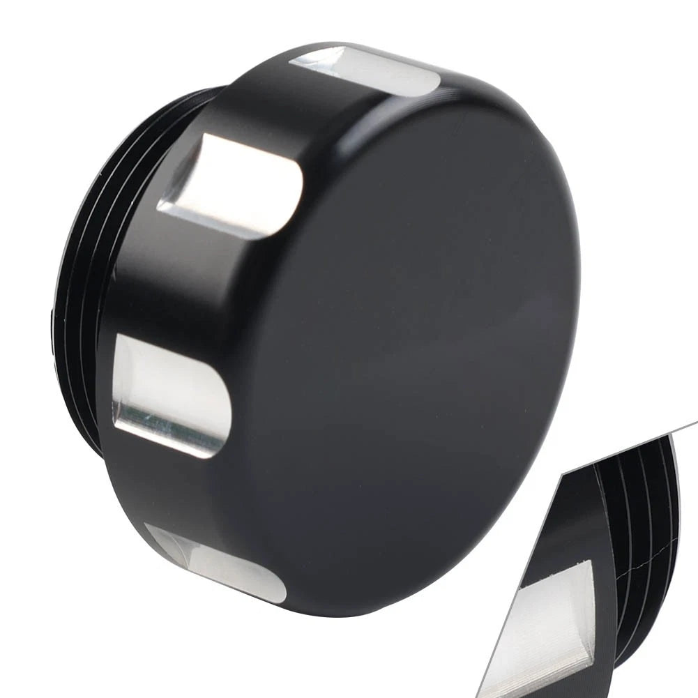 Black Front Oil Fluid Reservoir Cover Cap for Kawasaki Vulcan VN 500-800