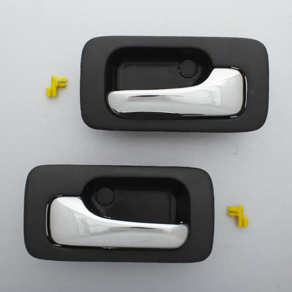 Inner Door Handle Set for 1990-1993 Honda Accord - Black Chrome (2 x)