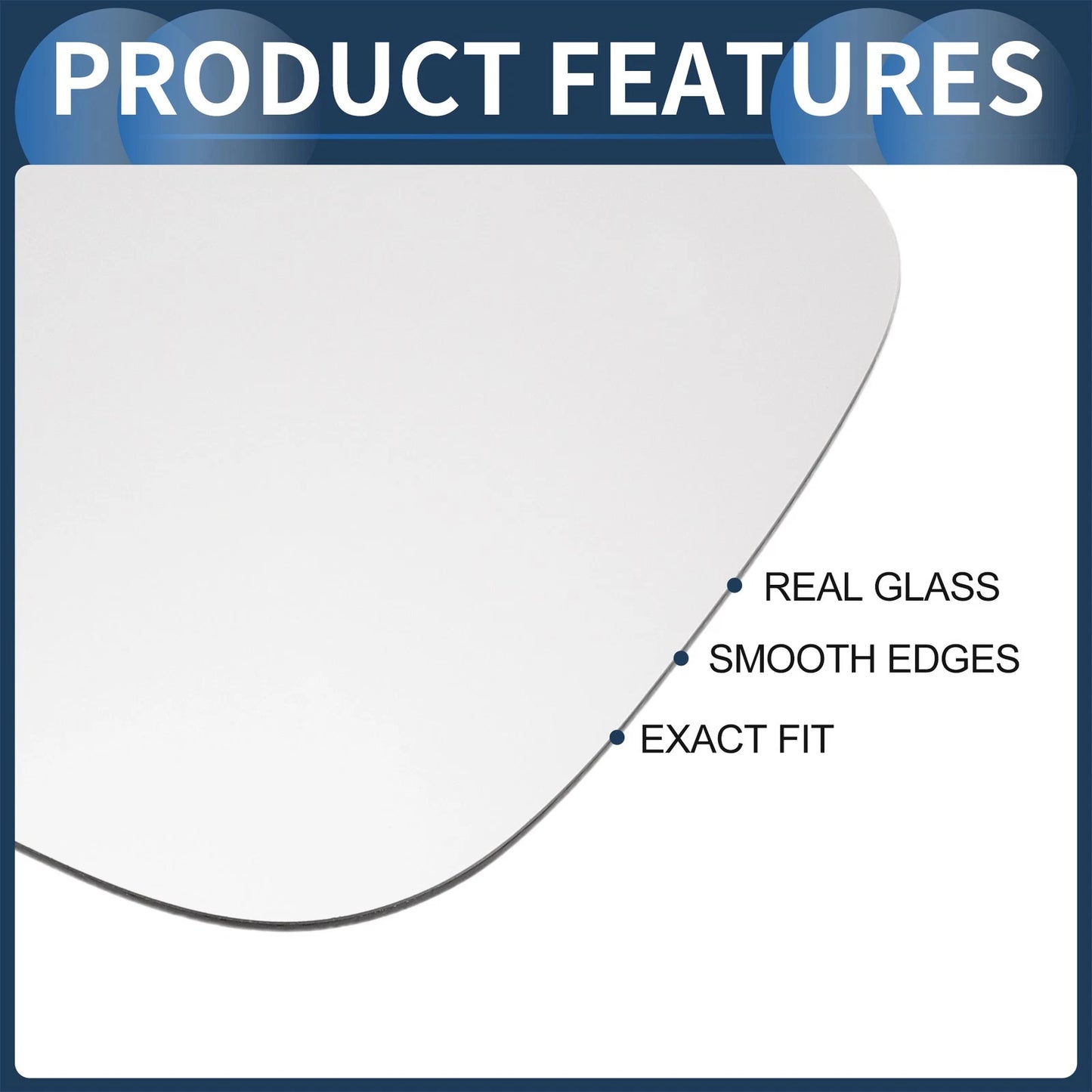 Left Side Heated White Mirror Glass for Volvo XC70 XC90 (2007-2014)