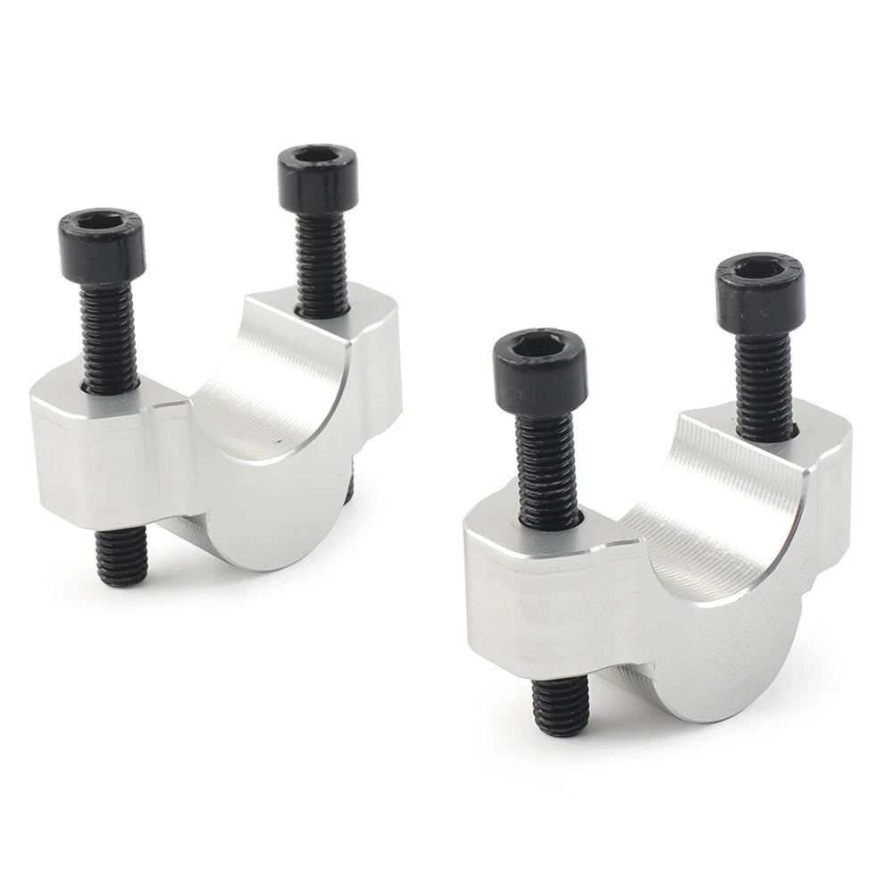 Silver Handlebar Risers Clamp Adapter for Yamaha Tenere 700 (2019-2023)