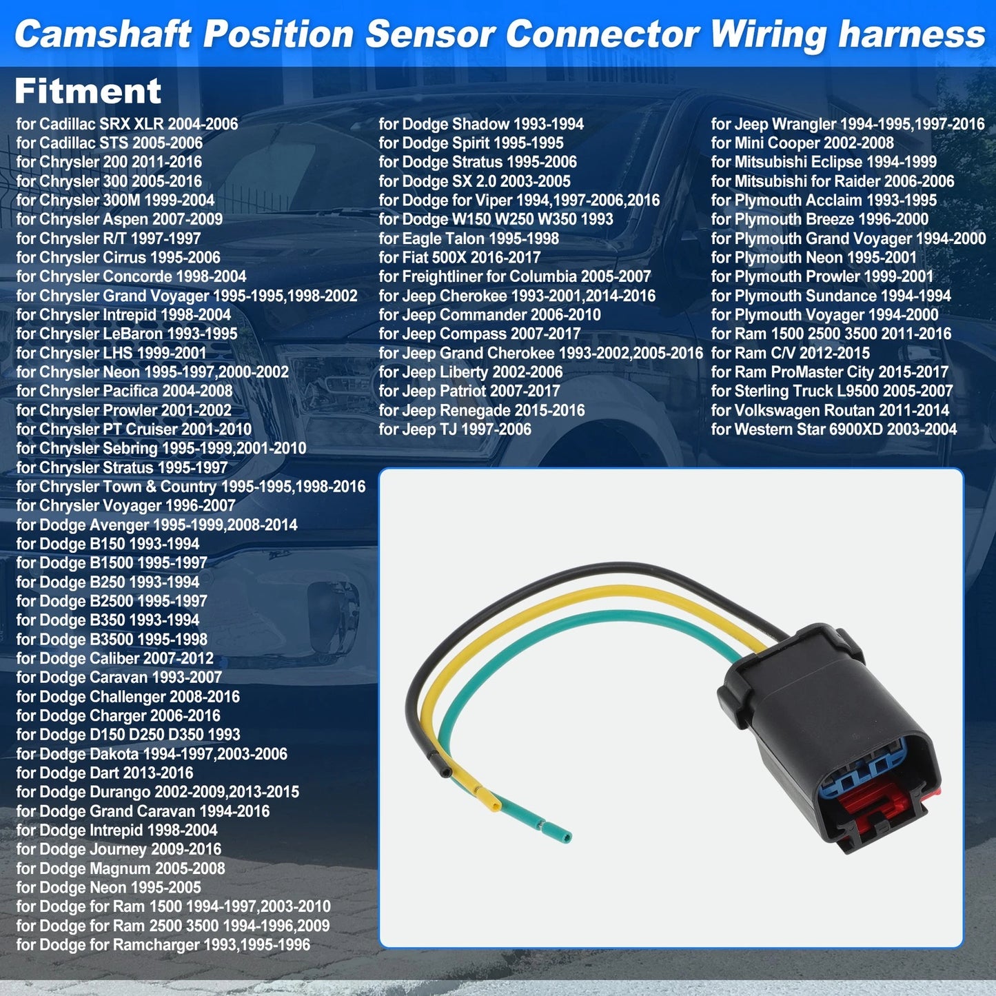 Camshaft Position Sensor Connector Wiring Harness for Cadillac