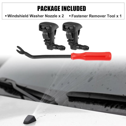 3 x Front Windshield Washer Nozzles for Mercury Milan (2008-2011)