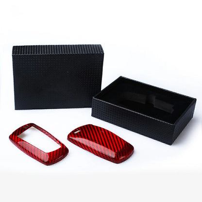 Key Case Shell Cover for BMW 1-7 Series X3 X5 (2010-2023) Carbon Fiber Red