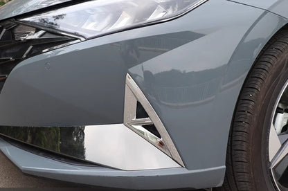 ABS Front Fog Light Lamp Chrome Cover Trim for Hyundai Elantra (2021-2024)