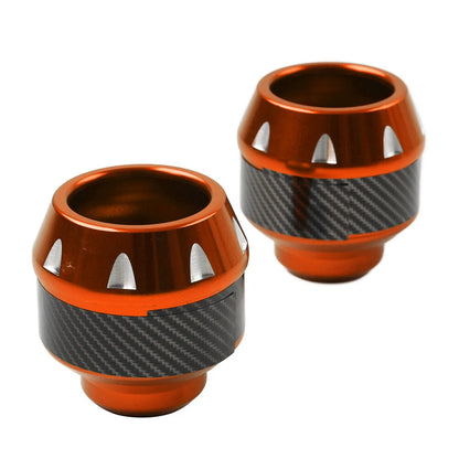 2 x Motorcycle Front Fork Frame Sliders for Make & Model  - Orange