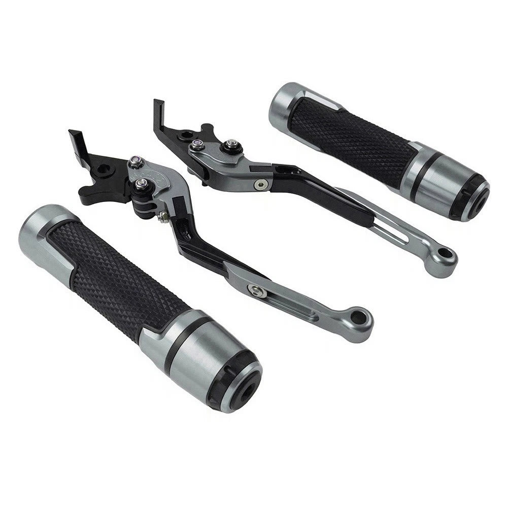 Folding Extendable Brake Clutch Levers & Handlebar Grips for Suzuki GSR750