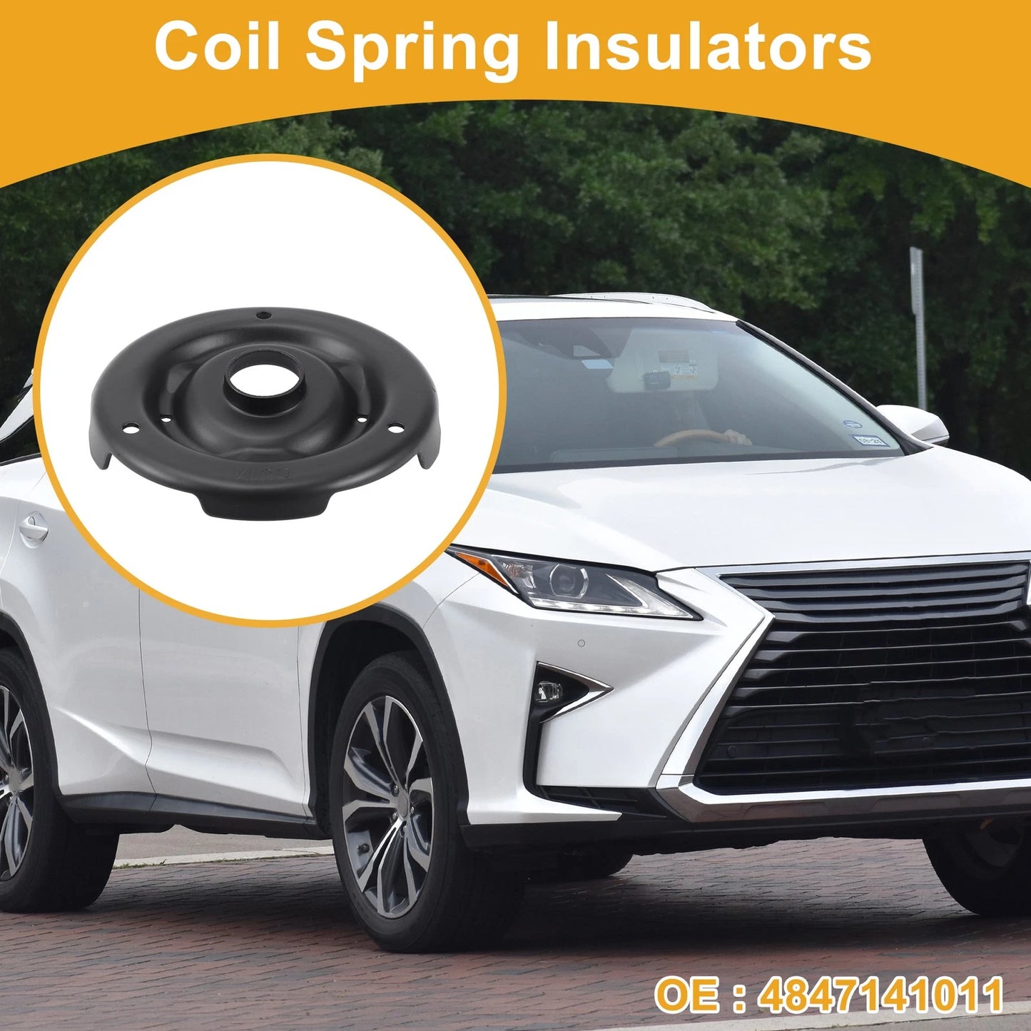 Upper Coil Spring Insulator for LEXUS RX350 2010-2015 Rubber 1 x Piece