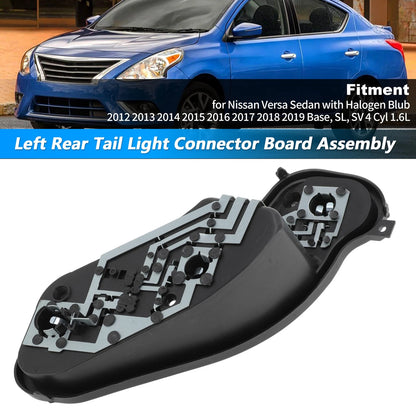 Left Tail Light Socket Board Assembly for Nissan Versa (2012-2019)