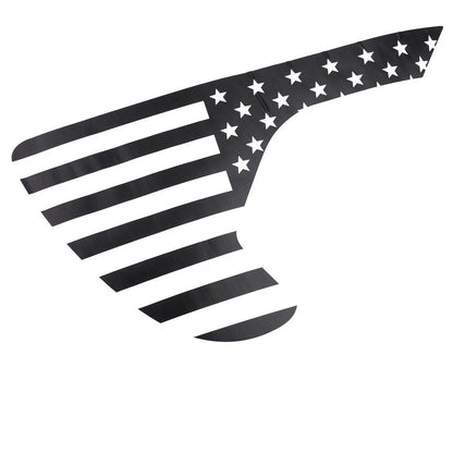 Black Fender Vent Flag Sticker for Jeep Wrangler JL/JT Gladiator (2018-2020)