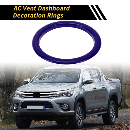 Blue AC Vent Dashboard Decoration Rings for Toyota Tundra (2014-2021) 4 Pcs