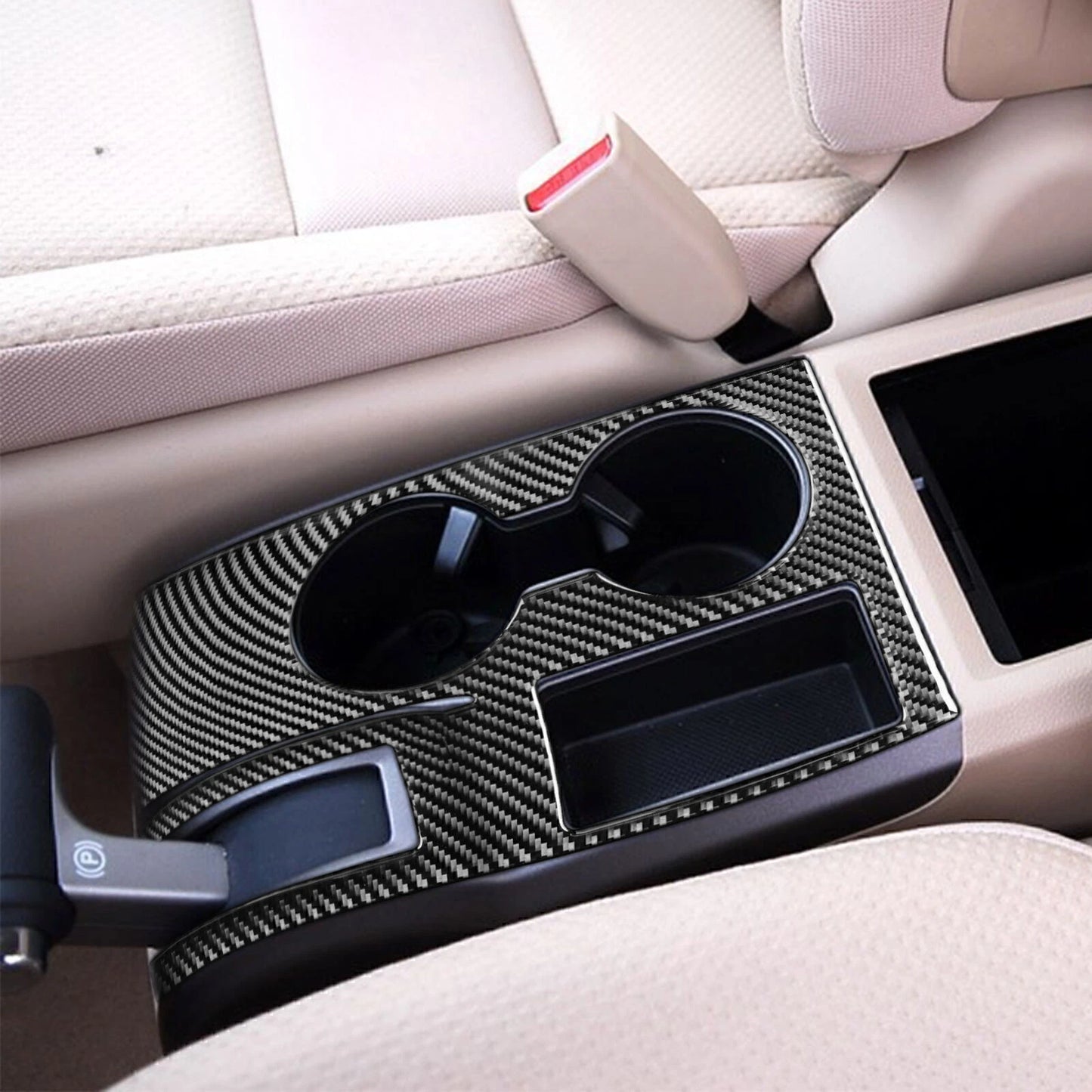 1x Carbon Fiber Cup Holder Trim for Honda CR-V (2007-2011)
