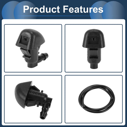 Windshield Washer Nozzle & 1.2m Fluid Hose for Toyota (2010-2023)
