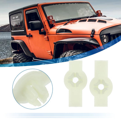 Door Glass Window Track Regulator Grommet Nut for Jeep (Plastic, White)