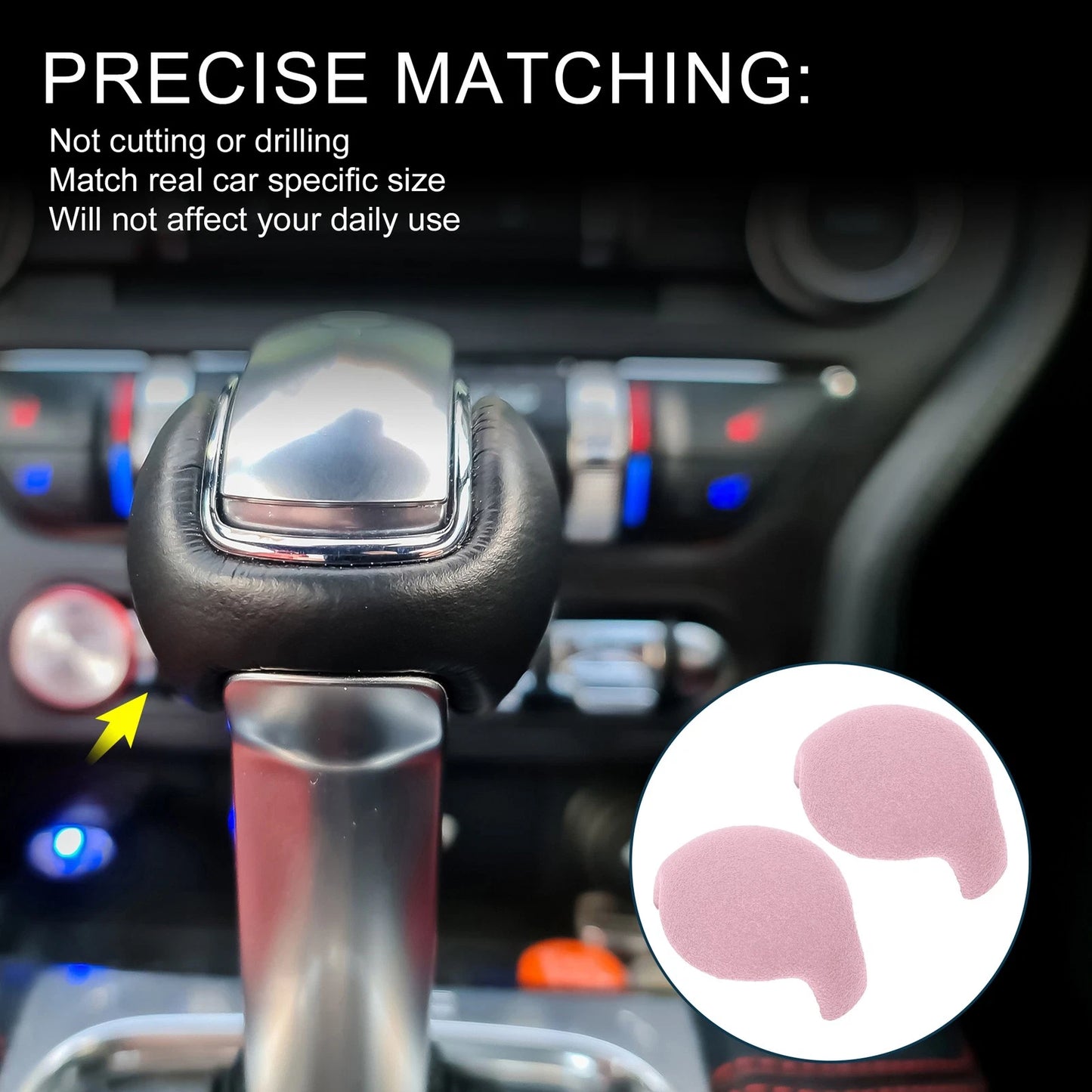 Pink Gear Shift Knob Cover for Ford Mustang (2015-2021)