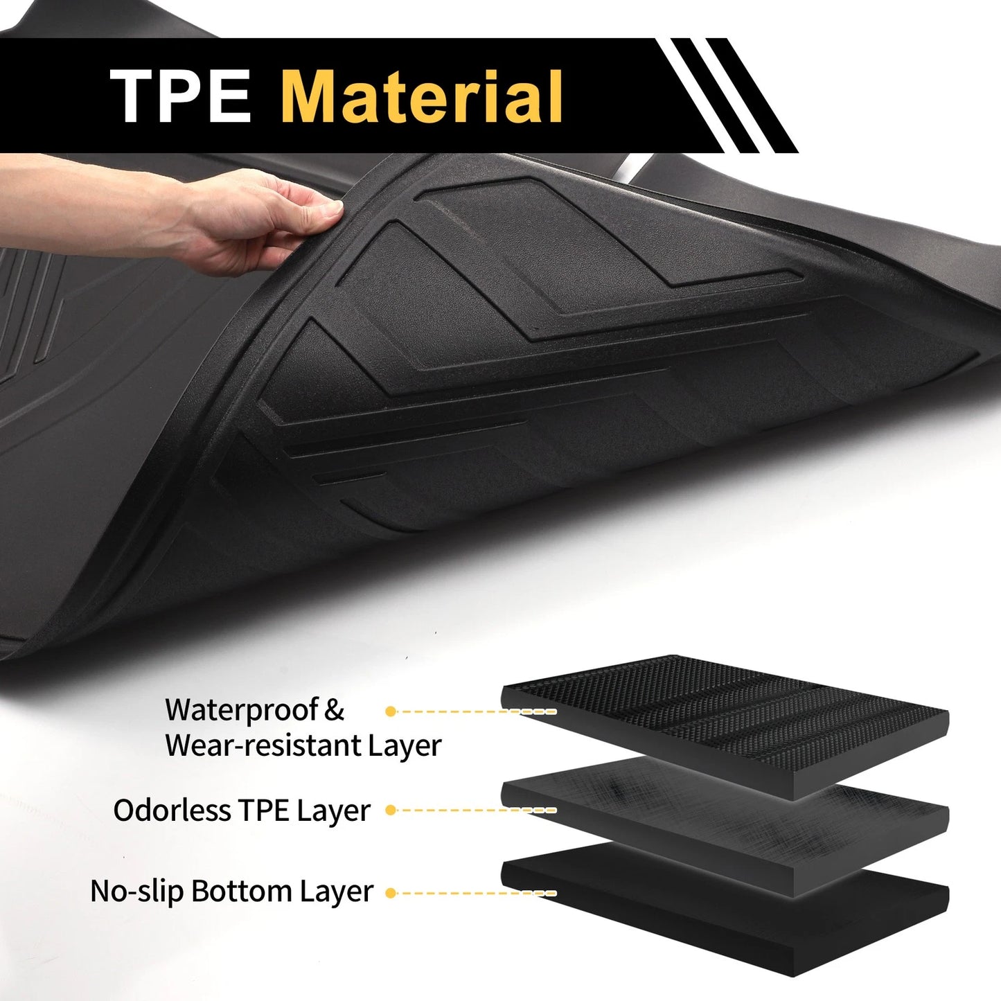 Cargo Liner Trunk Mat for Chevrolet Traverse (2018 - 2024) Diamond Pattern TPE
