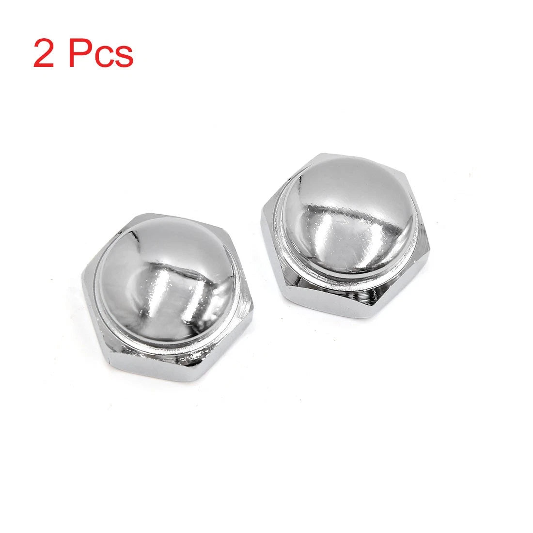 2 x M22x1.0 Thread Metal Motorcycle Steering Wheel Shaft Cap Acorn Hex Nuts