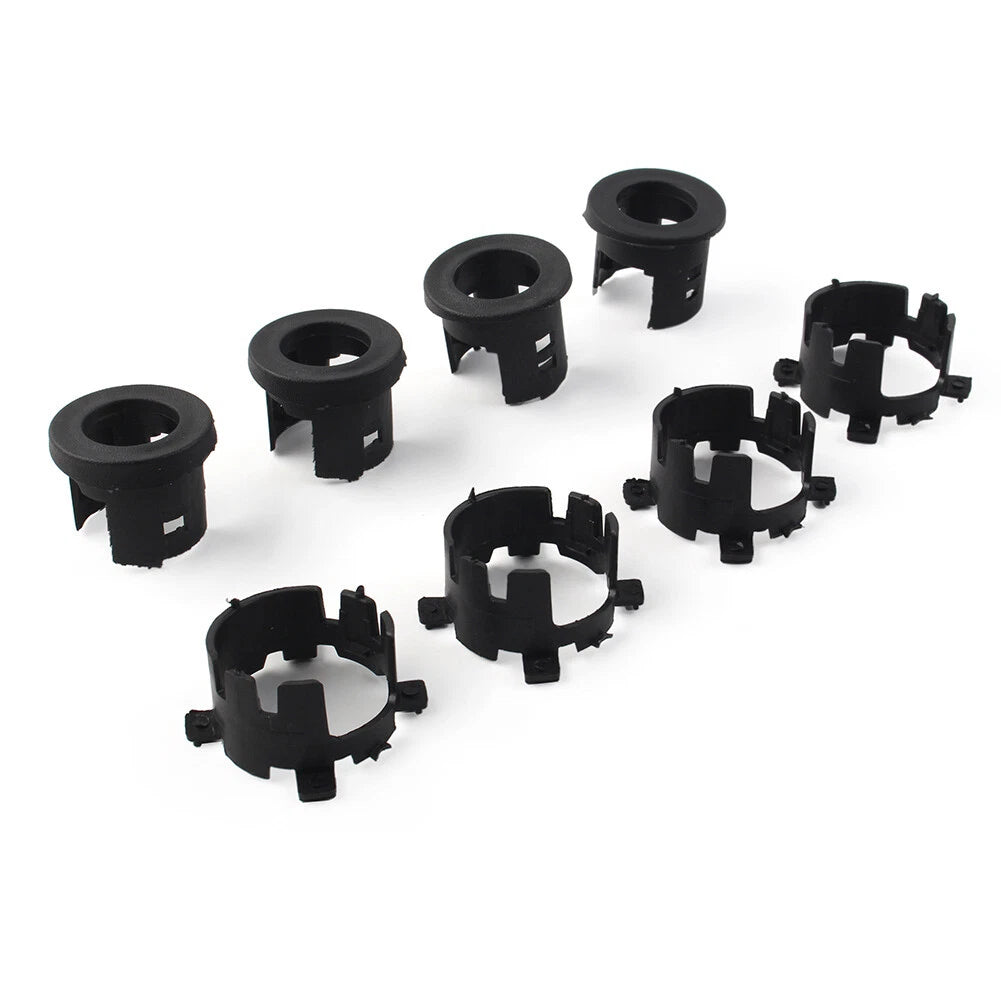 8 Pcs Black ABS Front Bumper Radar Probe Brackets for Jeep Wrangler (2018-2022)