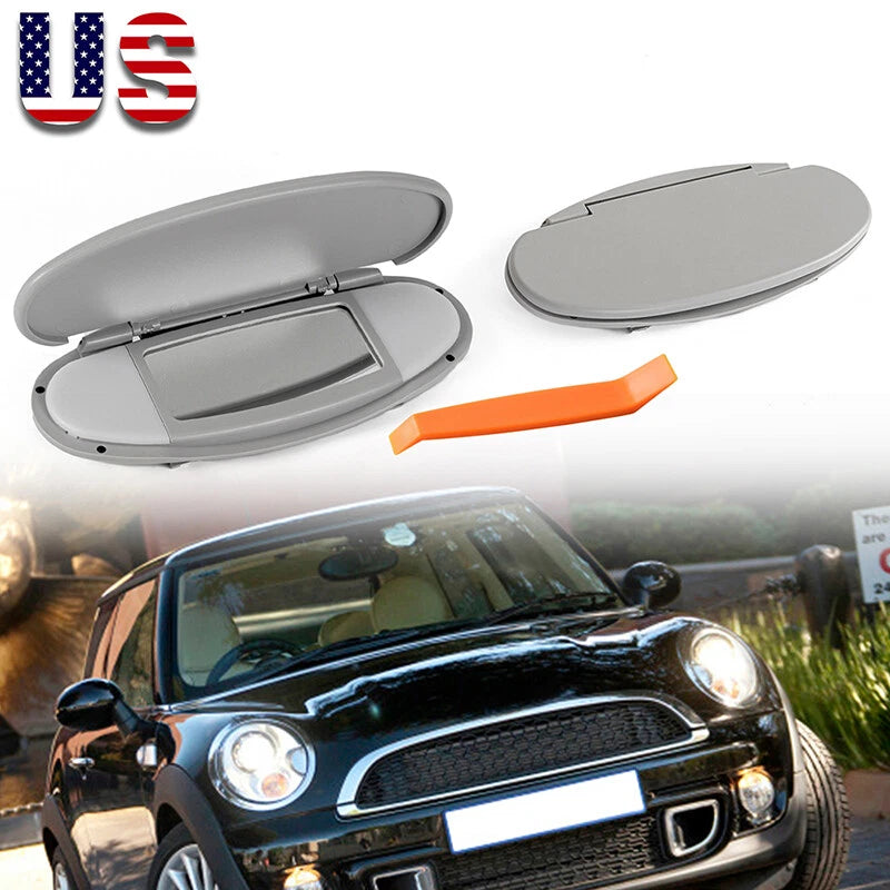 2 x Sun Visor Vanity Mirror Covers for BMW MINI Cooper R55 R56 R58 R60 (2007-2014)