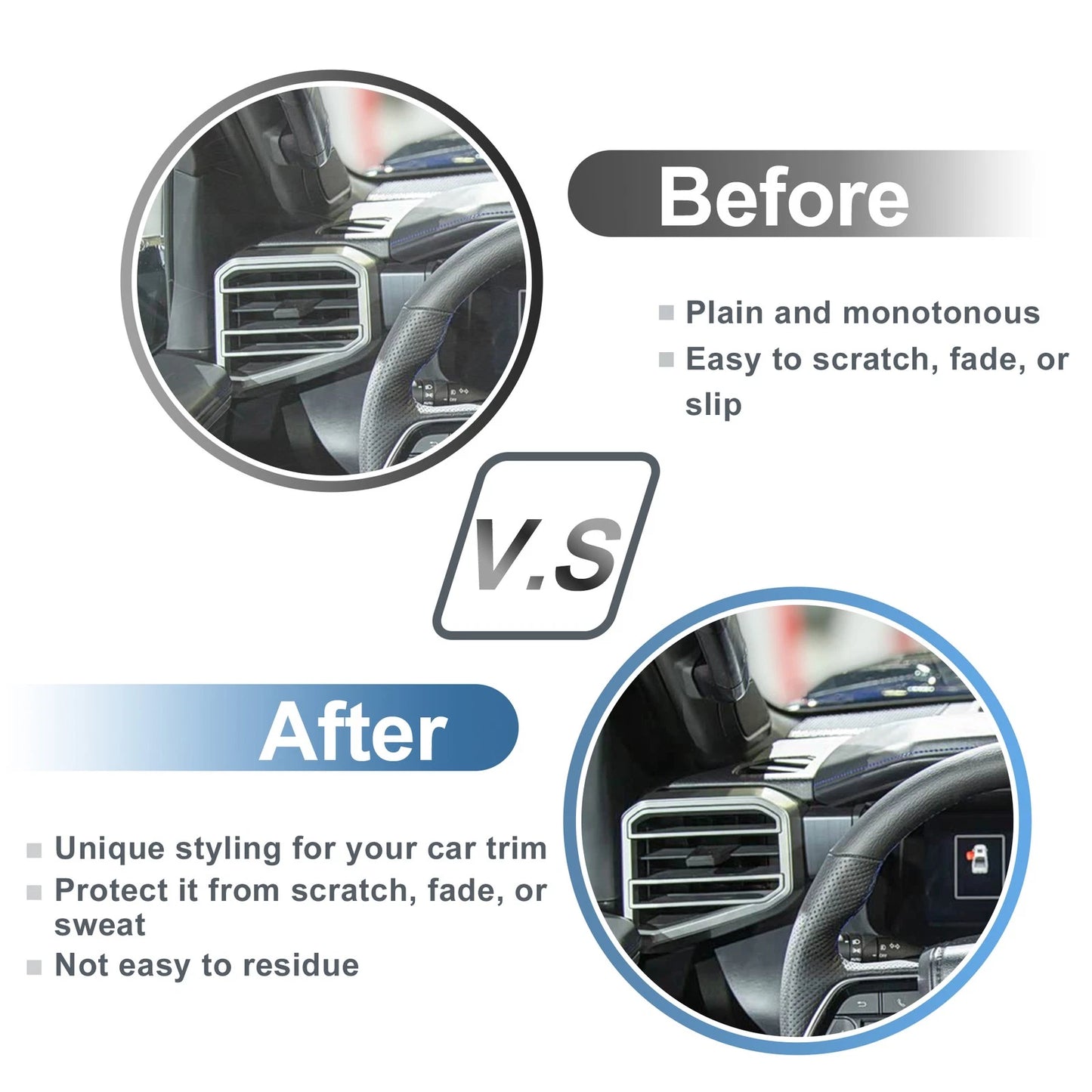 Air Condition Outlet Vent Trim Cover for Toyota Tundra (2022-2023)