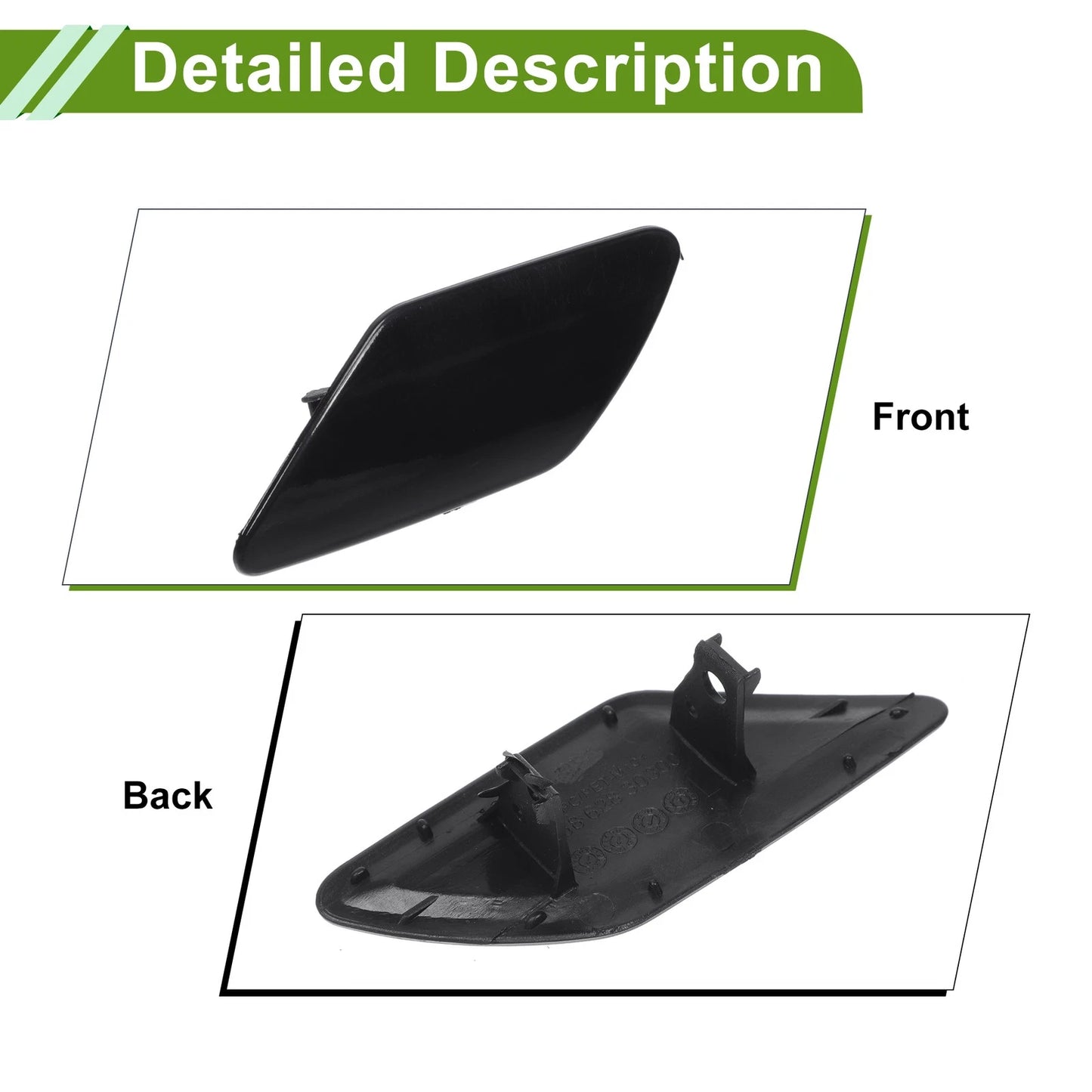 Washer Nozzle Cover Cap for Porsche Cayenne 958 Black