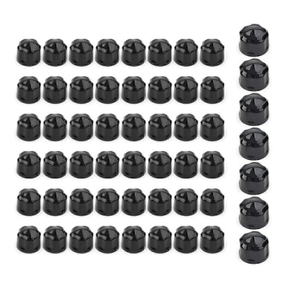 Black Engine Bolt Cap Set for Harley Road King Electra Glide (1999-2016)