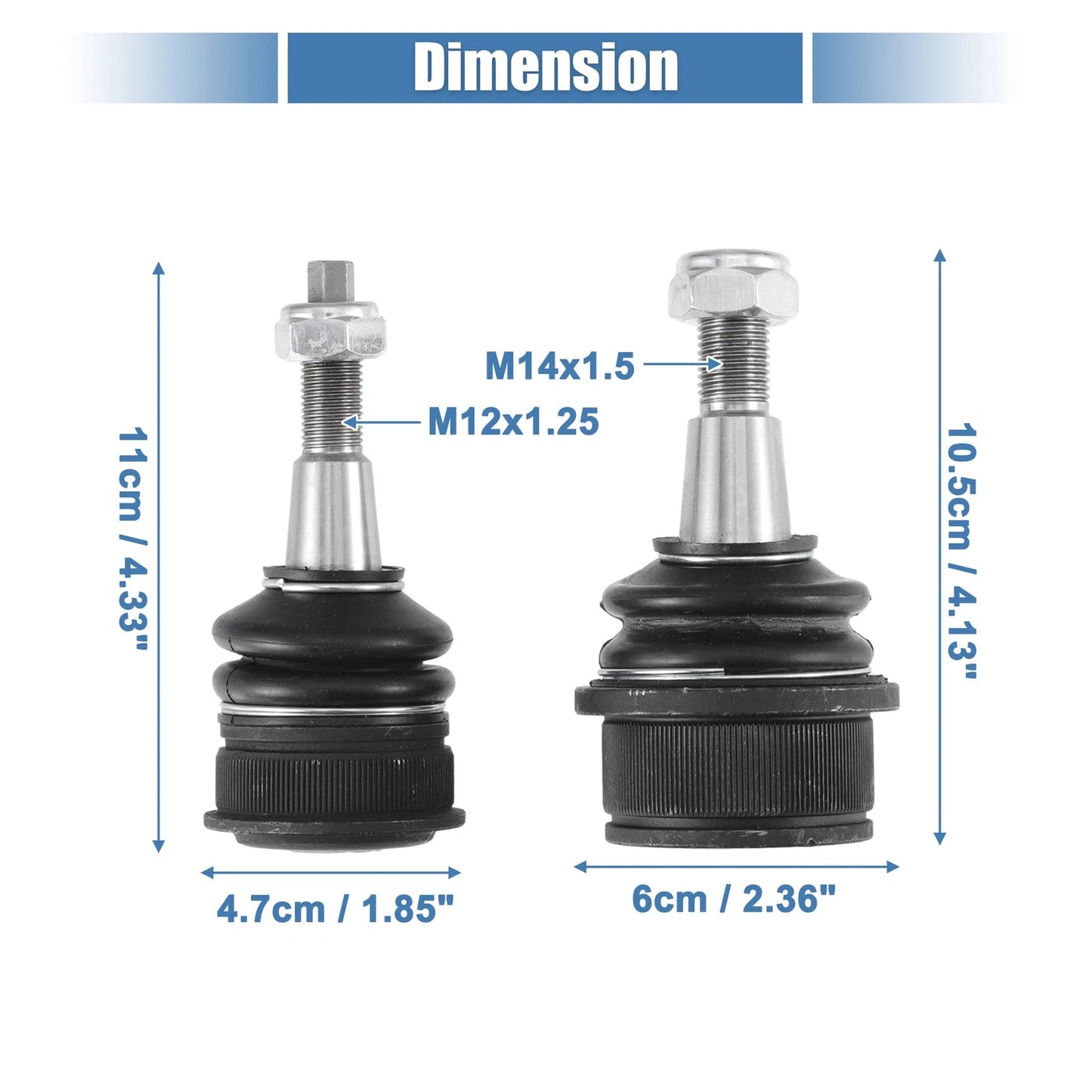 4 x Front Upper Lower Ball Joints for Jeep Commander (2006-2010)